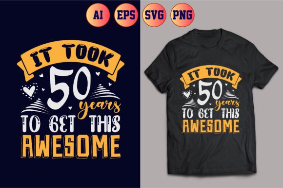50 Years Birthday T-shirt Design 01