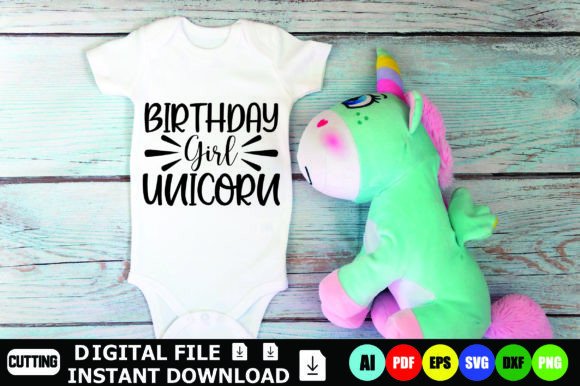 Birthday Girl Unicorn Graphics