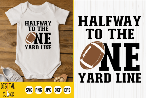 Half Way to One Svg, Football Birthday