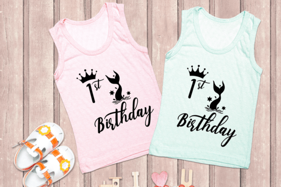 Mermaid Birthday - 1st Birthday SVG