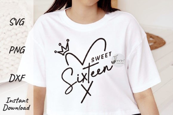 Sweet Sixteen SVG Birthday Sublimation Graphics Review